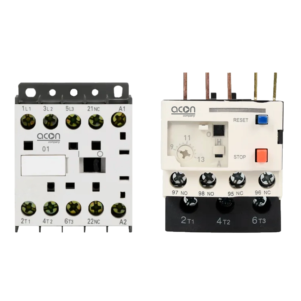 Комплект магнитного пускателя с тепловой (токовой) защитой ACON 9-13A, 220В / 380В
