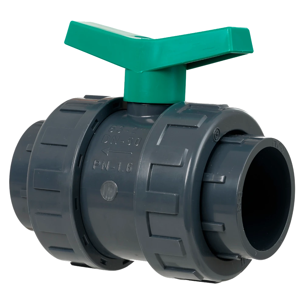 Кран ПВХ шаровый D63, фото 1